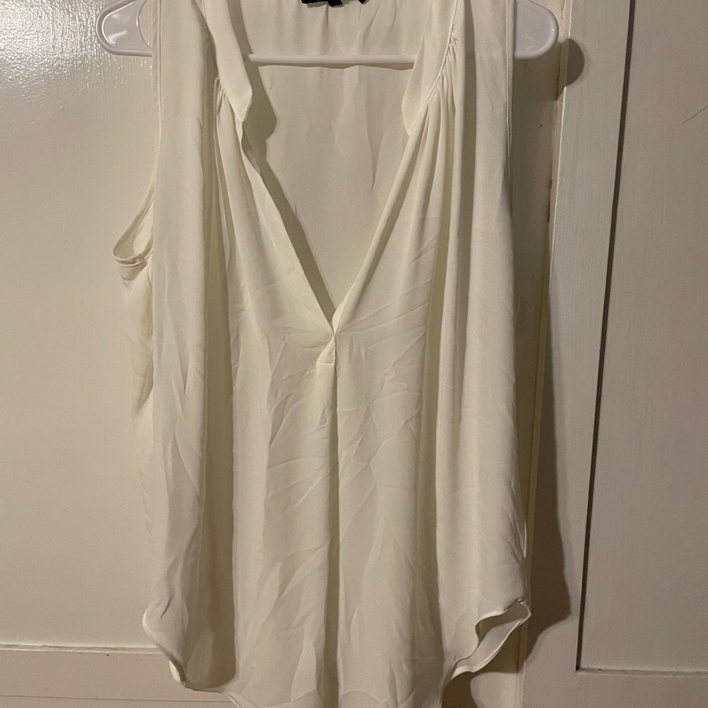 White Sleeveless Blouse